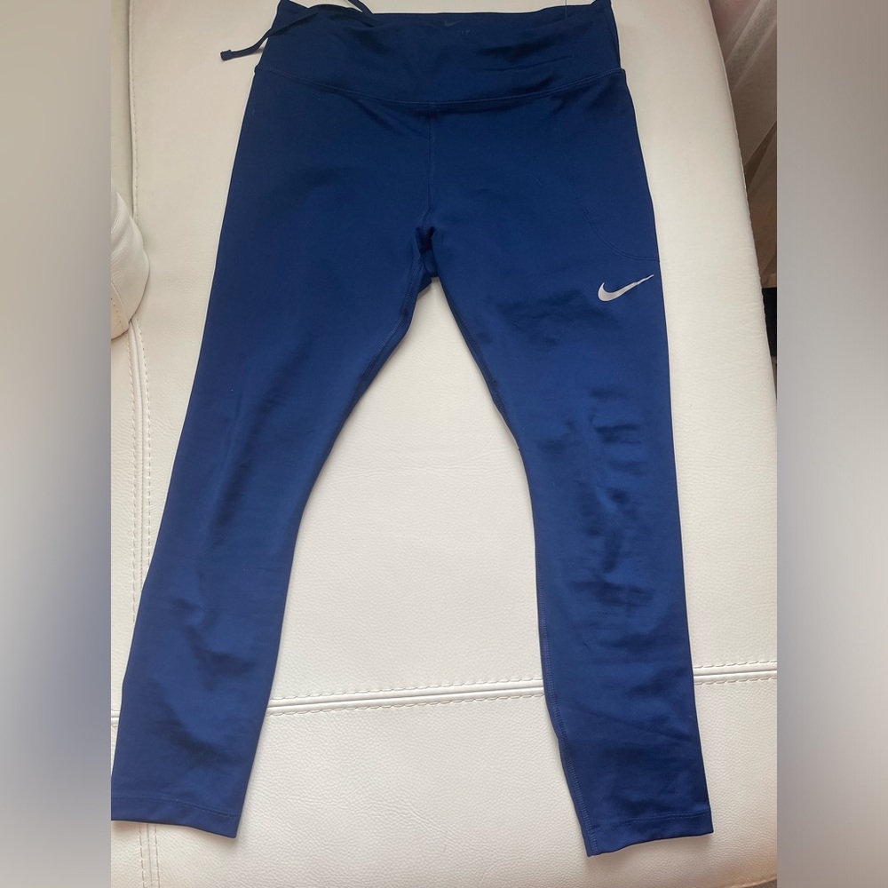 Like new blue Nike capri tights size M